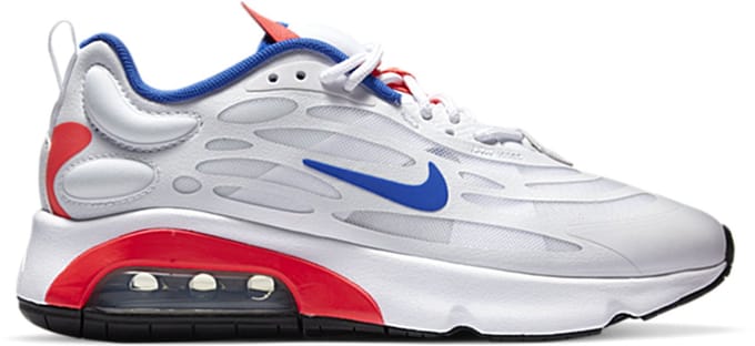 Nike Nike Air Max Exosense - Sneakers - Unisex - White - Racer Blue - Flash Crimson