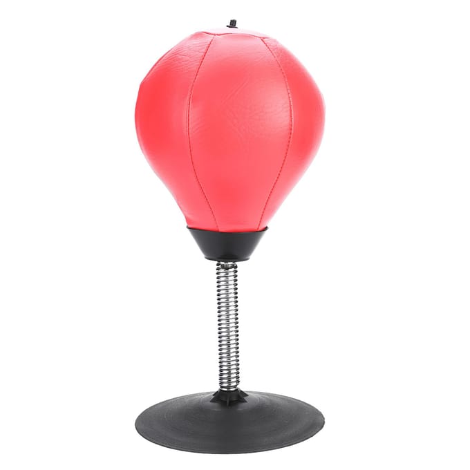 Desktop PU Stanssnelheid Bal Stressverlichting Volwassen Sport Bokstraining(Rood) red