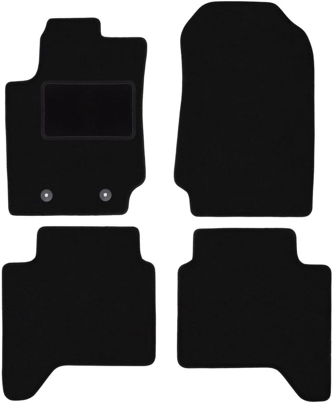 Zwarte velours vloermatten voor: Ford Ranger pick-up (2012-2019)