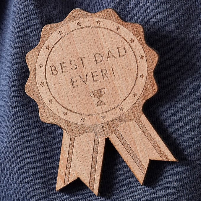 Ginger Ray - Houten badge Best DAD ever