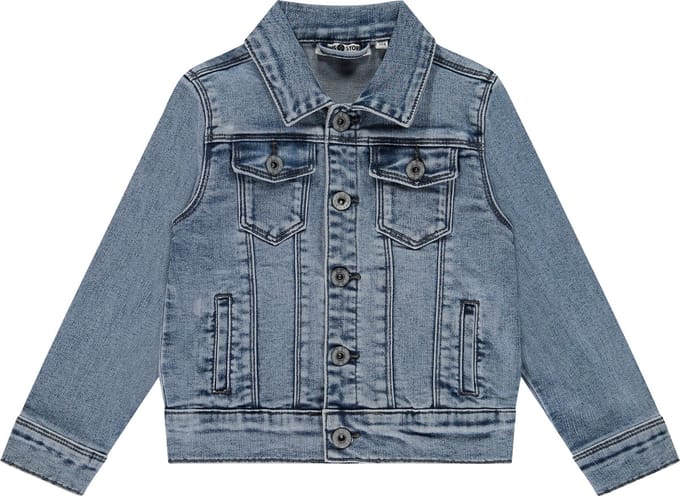 Stains and Stories boys jeans jacket Jongens Jas - mid blue denim - Maat 80