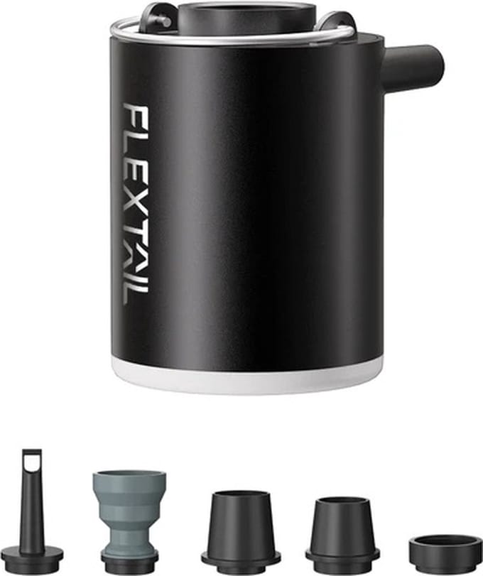 Flextail TINY PUMP X 2024 - 3-in-1 oplaadbare mini-luchtpomp + lamp licht gewicht 65gr kleur Zwart