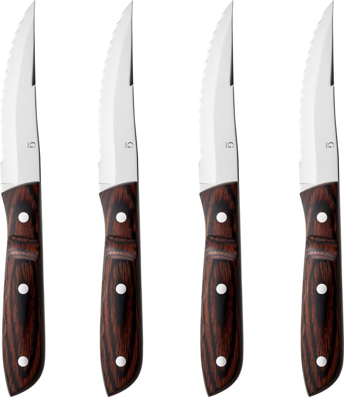 Gense Old Farmer Classic Steakmes XL 23,5 cm 4 stuks Wood/Steel