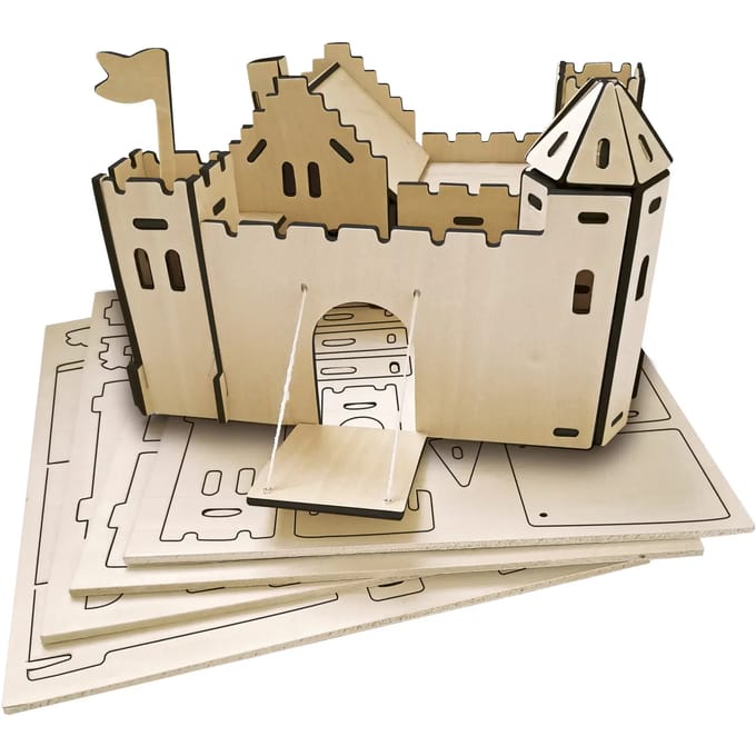 Houten puzzel ontdek alles over kastelen Did you know 3D
