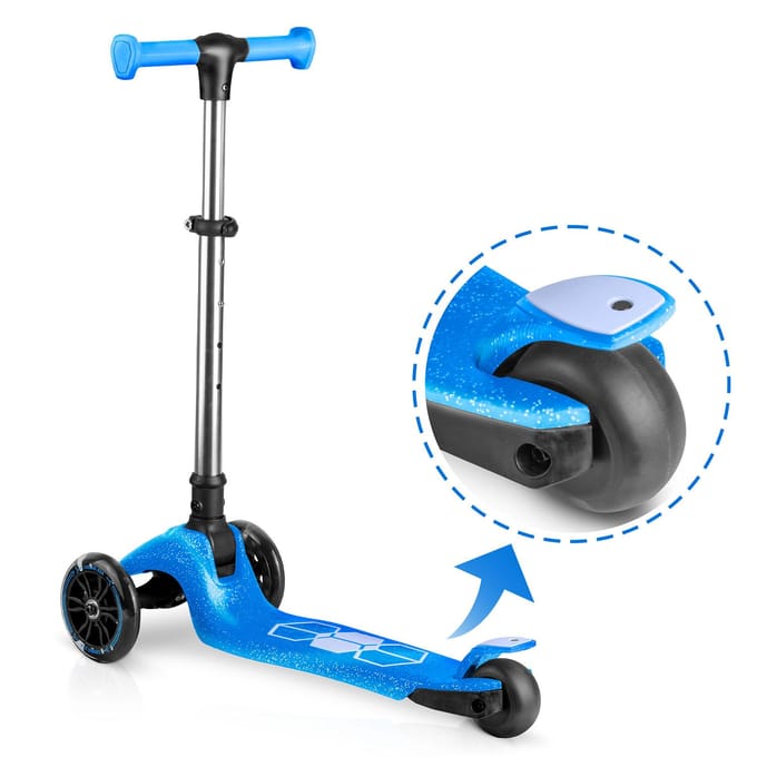 Ricokids Jelly - Driewielige Kinderstep - Balans - LED Verlichting - Blauw