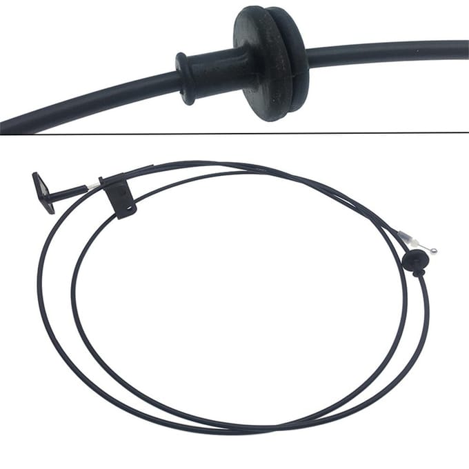 Câble de verrouillage de capot de voiture 1 pièce avec poignée de traction pour Honda Civic 74130-S04-A01ZA black