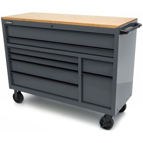 HBM gereedschapswagen, 8 laden, 142 cm, grijs