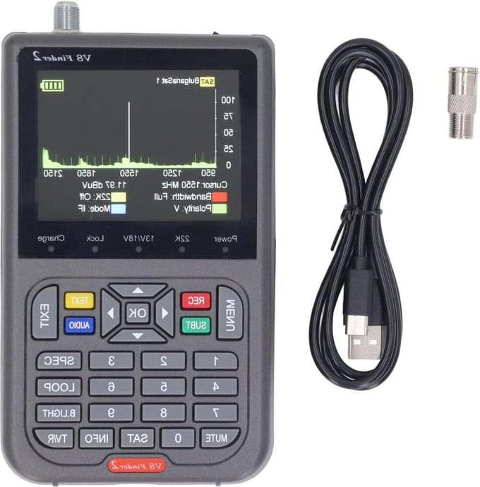 Digitale DVB-S S2 S2X Satellietzoeker 950-2150 MHz Meter - 3.5 Inch Scherm .