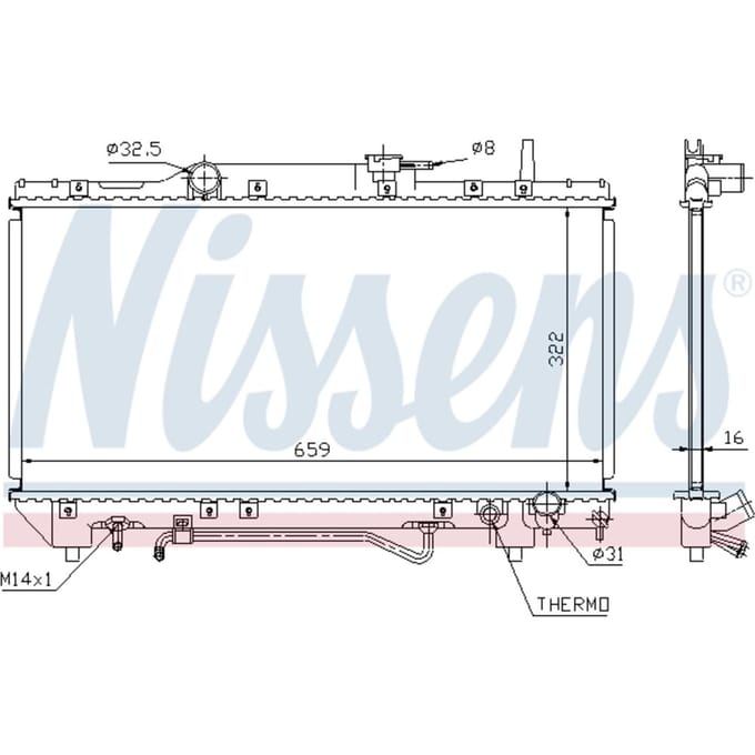 Radiator, motorkoeling NISSENS 64802A
