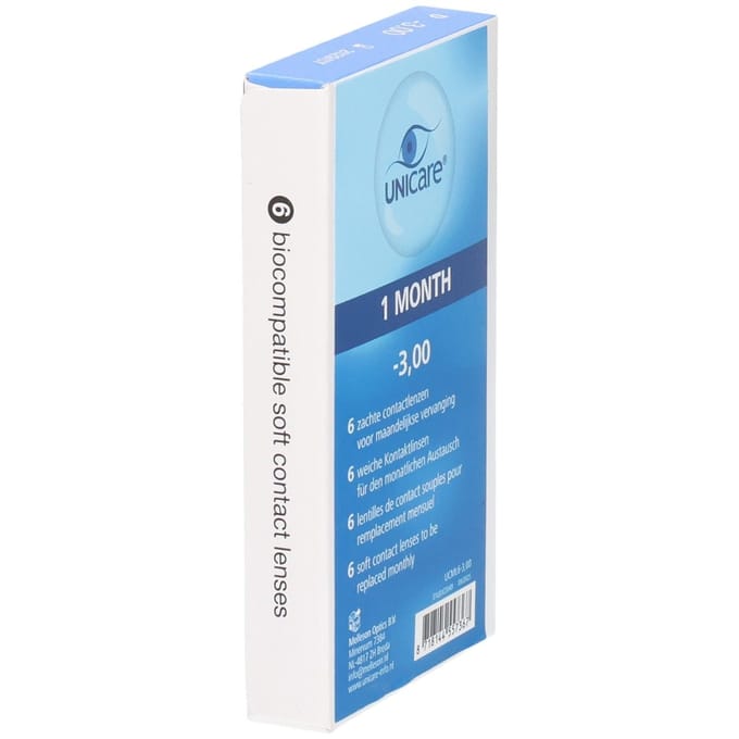 Unicare Maandlenzen -3.00 6 Stuks