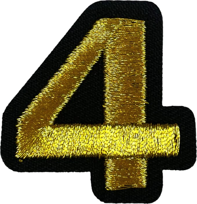 Fjesta© Oeteldonk embleem - Gouden cijfer 4