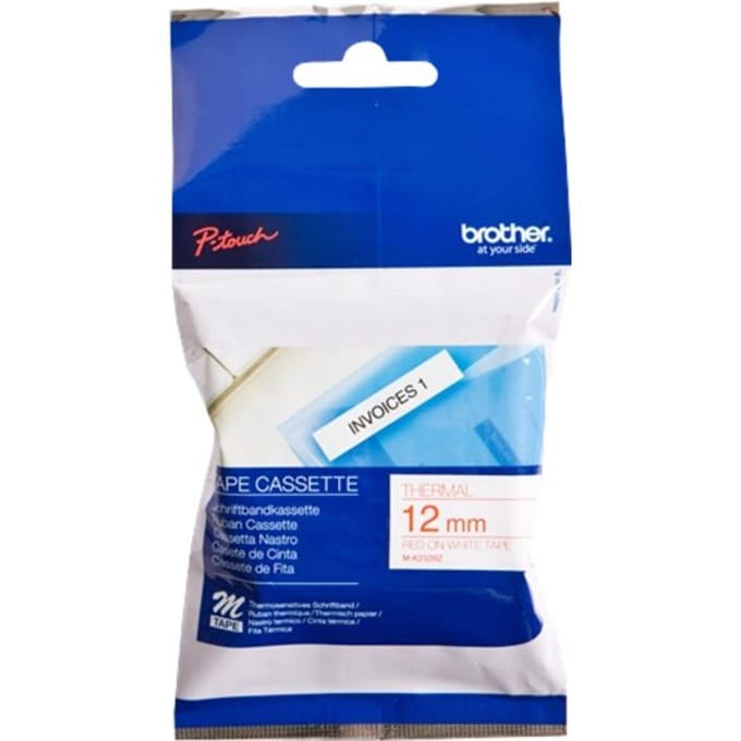 Brother M-K232BZ tape rood op wit 12mm x 8m (origineel)