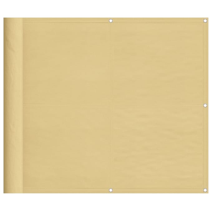 vidaXL - Balkonscherm - 90x500 - cm - 100% - oxford - polyester - zandkleurig
