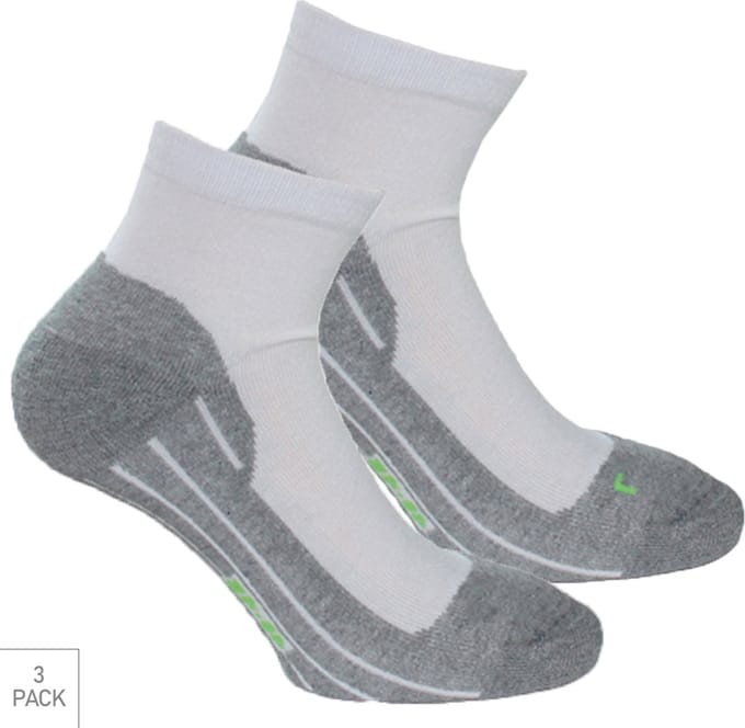 Boru Bamboo - 3-Pack - Quarter Wandelsokken XP - Bamboe - Hypoallergeen - Heren / Dames - wit - 46-47 - 2343