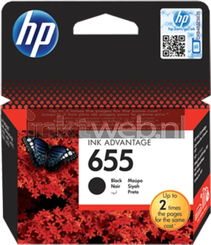 HP 655 zwart (Origineel)