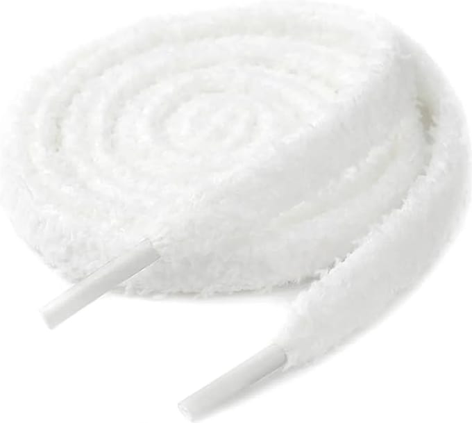 Hypedpair Fluffy Veters | 140CM | Wit | White | Fluffy Laces | Pluche Veters