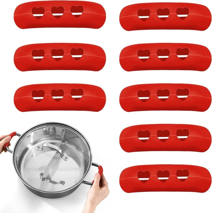 Solidchoice - 8 Stuks Siliconen Handgrepen voor Gietijzeren Koekenpan