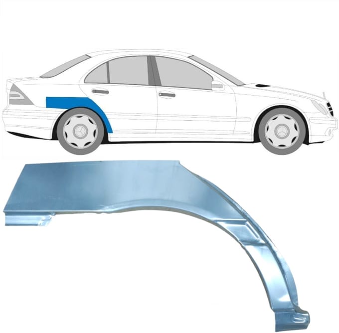 Reparatiepaneel achterspatbord voor Mercedes C-Class W203 2000-2007 / Rechts