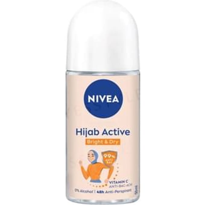 NIVEA - Hijab Active Bright & Dry Vitamin C Antibac-Ach Deodorant Roll On 50ml
