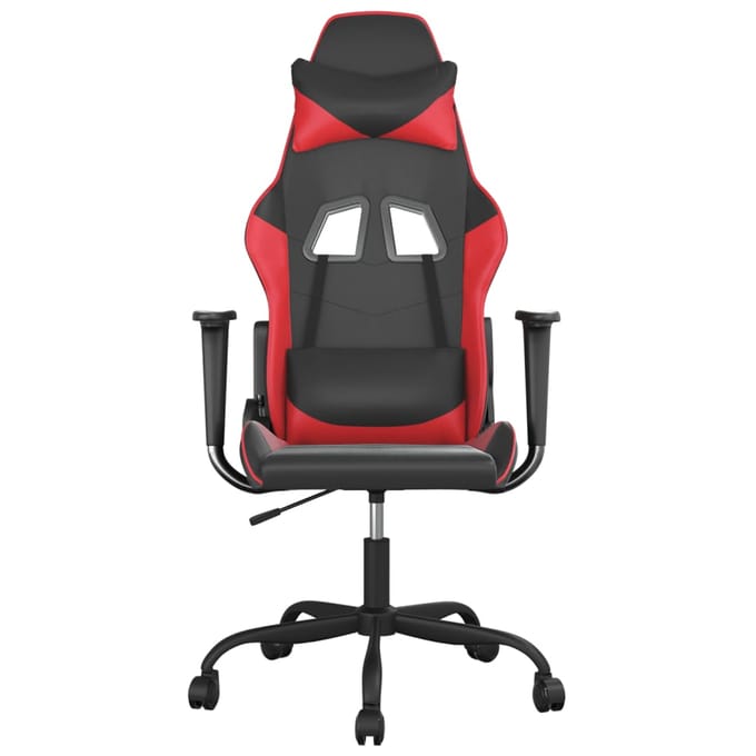 vidaXL - Gamestoel - kunstleer - zwart - en - rood