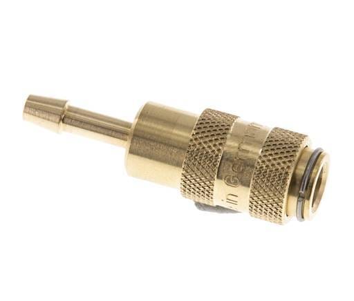 Messing DN 2.7 (Micro) Luchtkoppeling Snelkoppeling 3 mm Slangpilaar