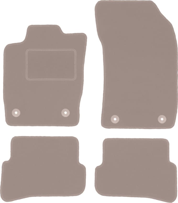 Beige velours vloermatten voor: Audi A1 8X hatchback (2010-)