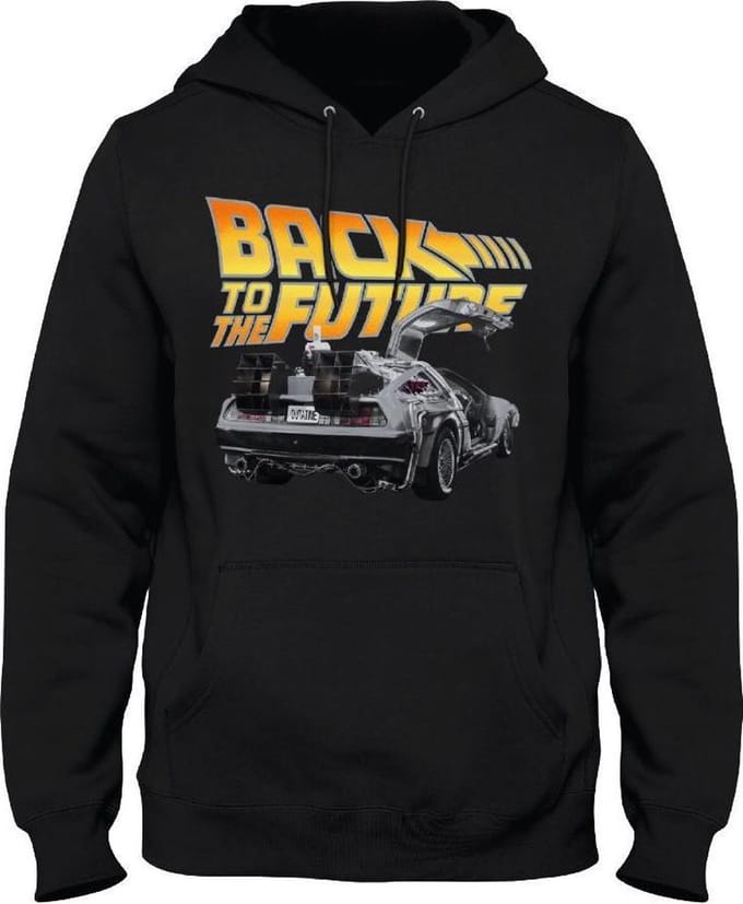 Back To The Future - Zwarte herensweater - S