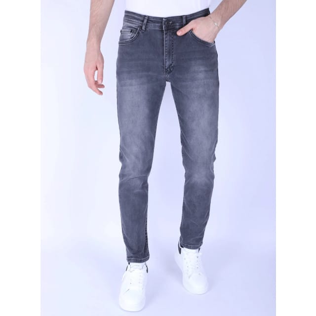 Lichte Spijkerbroek Heren Volwassenen Regular Fit Stretch - DP54 - Grijs