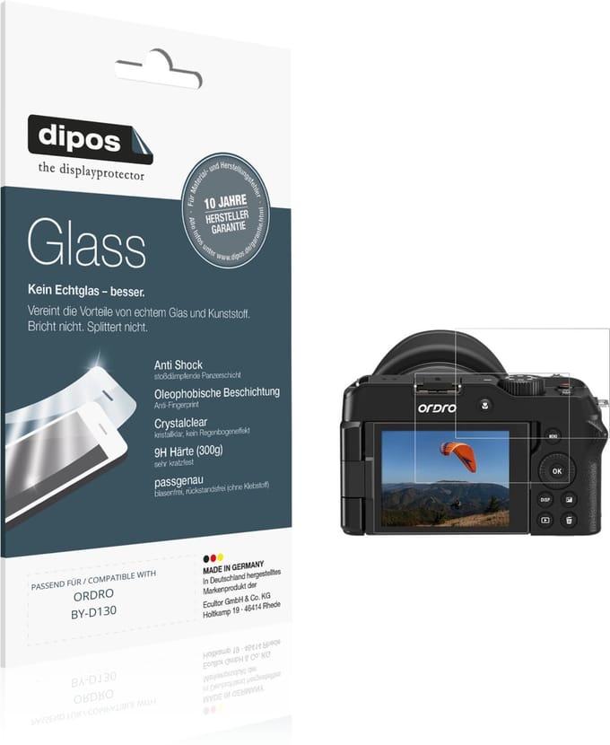 dipos – 2x Pantserfolie geschikt voor ORDRO BY-D130 | 9H Screenprotector