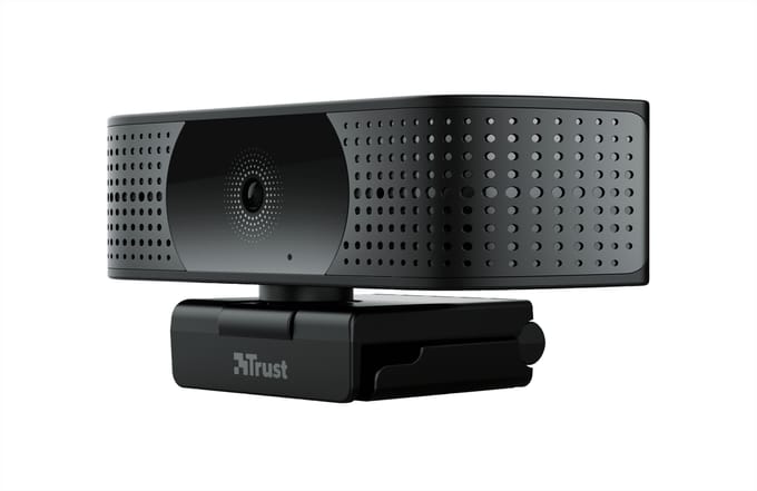 Trust Teza 4K Ultra HD Webcam - 4K Webcam – USB Webcam – PC & Laptop Webcam – Dual Microfoon – Zwart