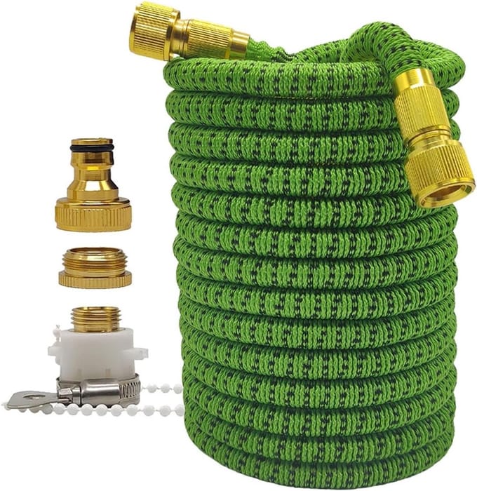 Tuinslang - Flexibele leiding - Tuin bewateren - Zelfuitrekbaar - 7.5 meter - Groen Zwart
