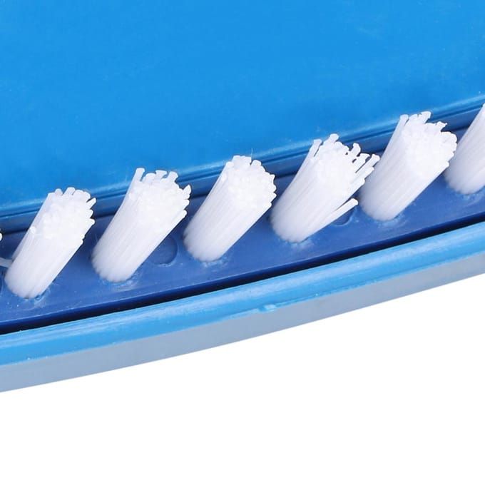 Draagbare Verzwaarde Driehoekige Vorm Zwembad Stofzuigerkop Borstel Reinigingsgereedschap Accessoires blue