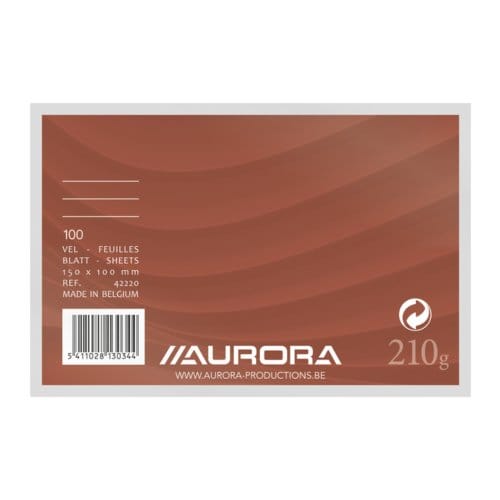 Systeemkaart Aurora 150x100mm lijn met rode koplijn 210gr wit 100 vel