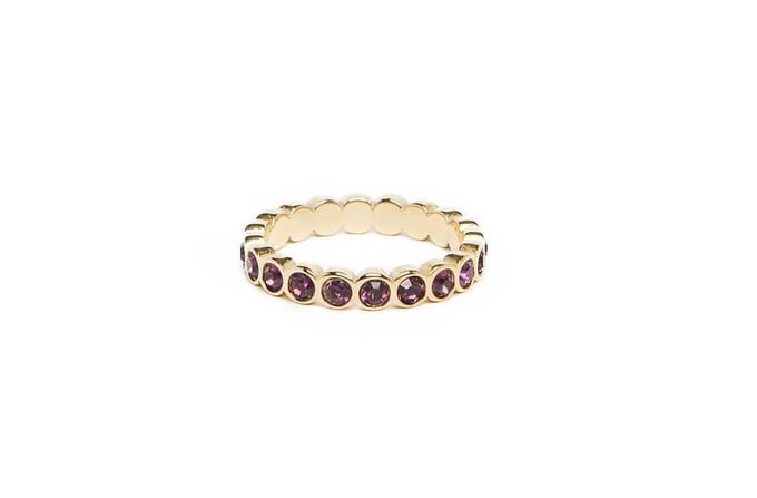 SILIS RING | GOLD & PURPLE STRASS | THE RING STRASS