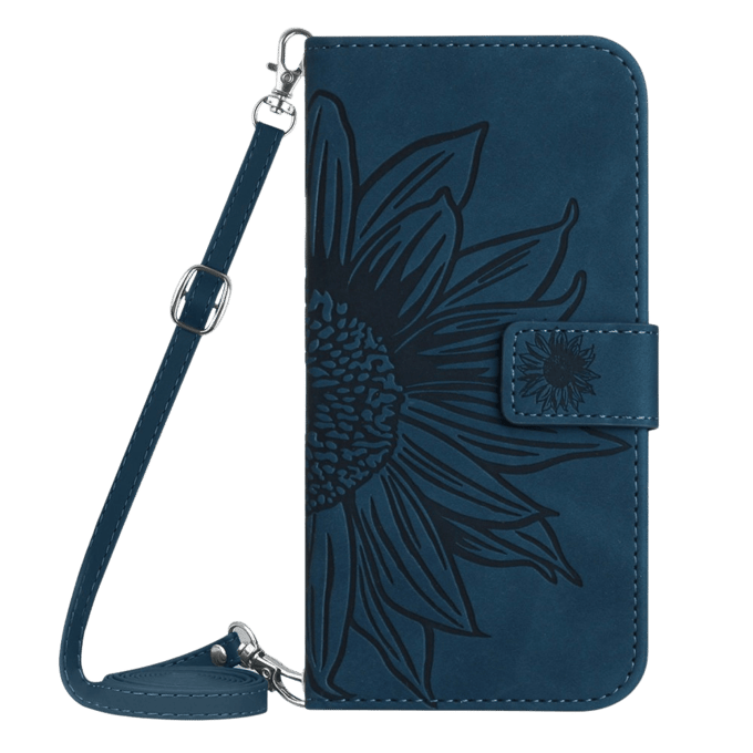 Mocaa Samsung Galaxy A16 Sunflower Bookcase met Koord Blauw