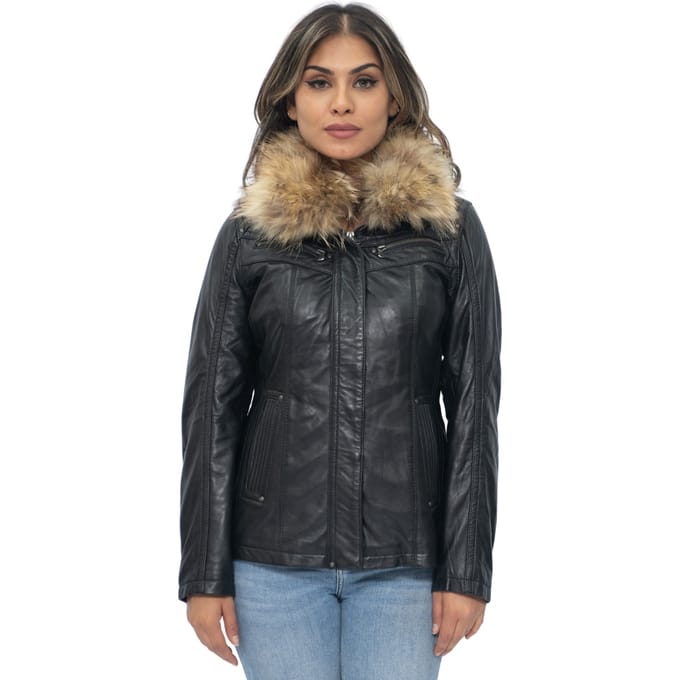 Dames leren parkerjack-Arvada