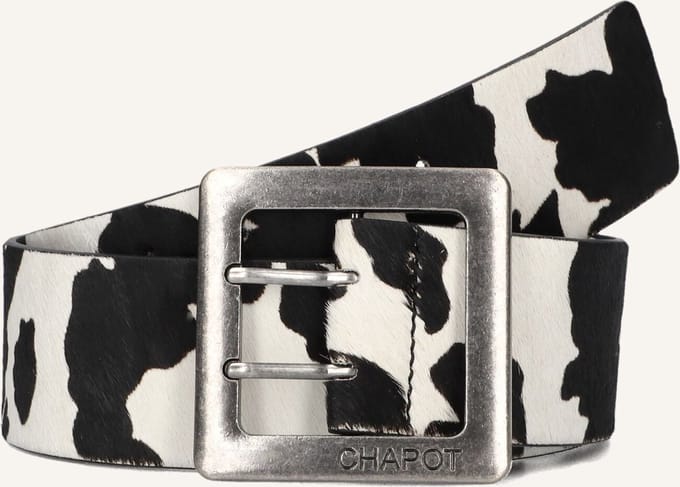 Fabienne Chapot Bold Cow Belt Cosy White/black Maat: 85 | Riemen Outlet | Dames | Wit