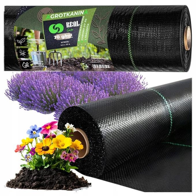 Zwart Agradoek 70g/m² - 0,8m x 50m - UV-bestendig, Onkruidwerend