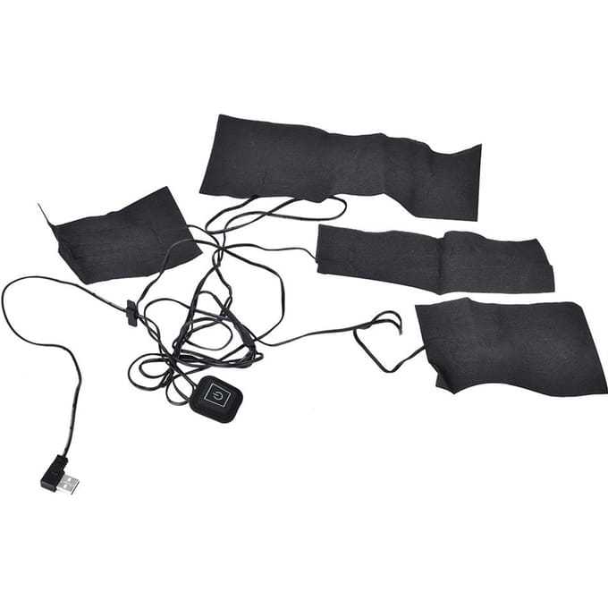 5V 2A USB Elektrisch Verwarmde Jas Verwarmingskussen Instelbare Temperatuur 4 in 1 Kit black