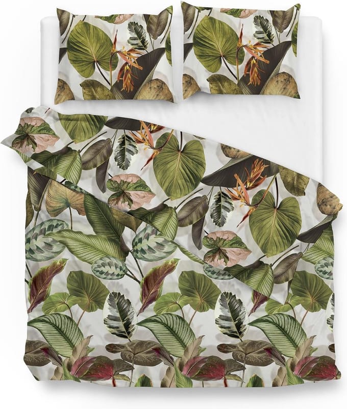 Zo! Home Gianni Dekbedovertrek - Lits-jumeaux - 240x200/220 cm - Green