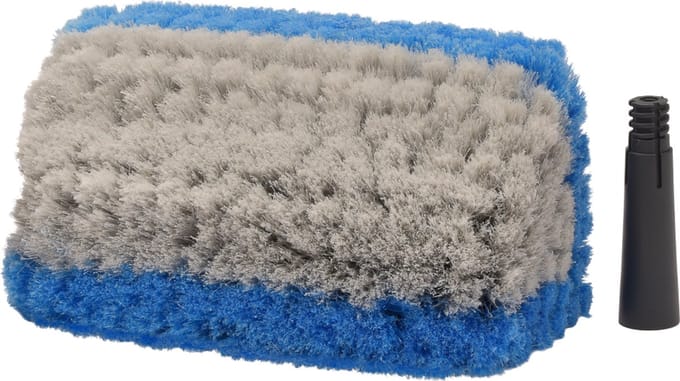 D&L Professionele Vijfzijdige Wasborstel - 25cm - Blauw/Grijs
