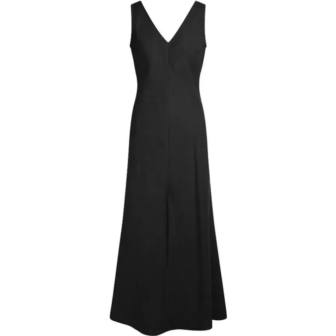 V-hals Jurk met Splitzoom Dames Haris Cotton Essentials