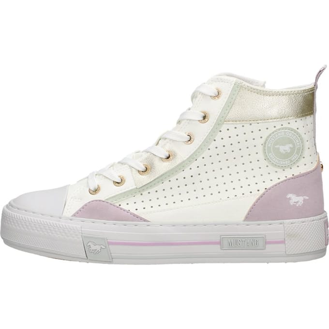 Mustang Veterschoenen Hoog Veterschoenen Hoog - wit - Maat 36