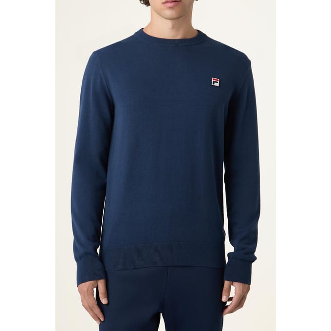 FILA Biella Slim Crewneck Knit Sweater Black Iris Taglia: S | Maglioni a maglia Outlet | Uomo | Nero