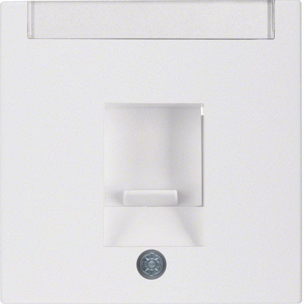 Berker Centre plate with dust protection polar white