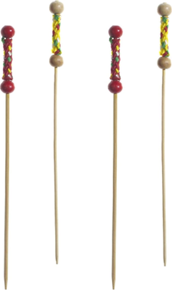 Papstar - Spiesje - bamboe - kleur - 12 cm - 250 stuks