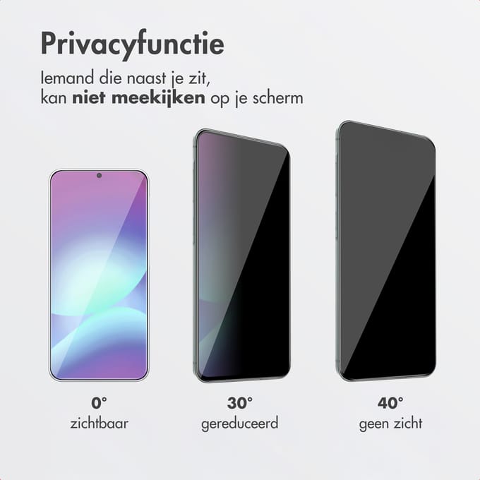 Accezz Screen Protector - Geschikt voor Samsung Galaxy A57 (5G) - Gehard Glas Privacy Screenprotector + Applicator
