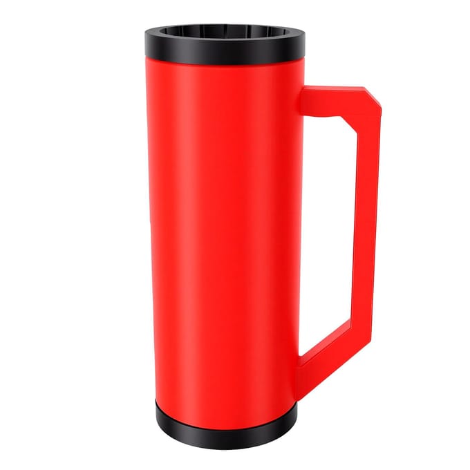 Porte-gobelets Double Usage Portable en Plastique Double Manchon pour Boissons Clés Lampe de Poche rouge