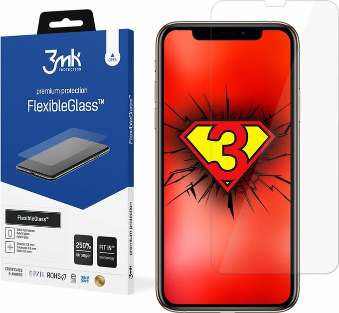 Hybride glas 3MK Apple iPhone Xs - FlexibleGlass™