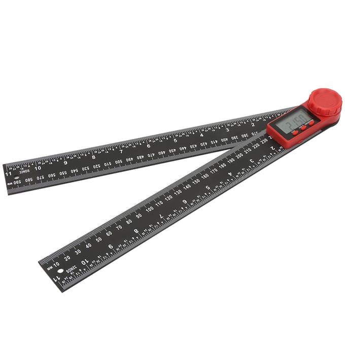 360 Graden Kunststof Digitale Instrument Hoek Inclinometer(300 mm) black